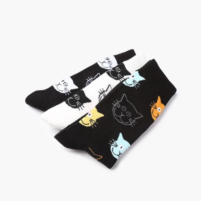 New Women Cotton Socks Cat Cartoon Animal Funny Socks Cute Lovely Colorful Fashion Socks Meias
