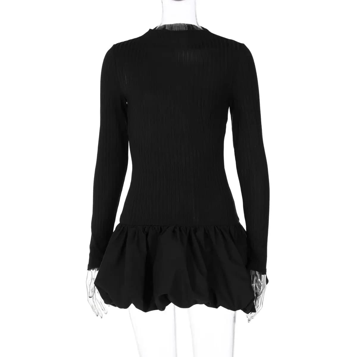 Women's Fashion 2025 Autumn/Winter New Arrival: Trendy Sexy Slim-Fit Backless Versatile Peplum Bodycon Dress