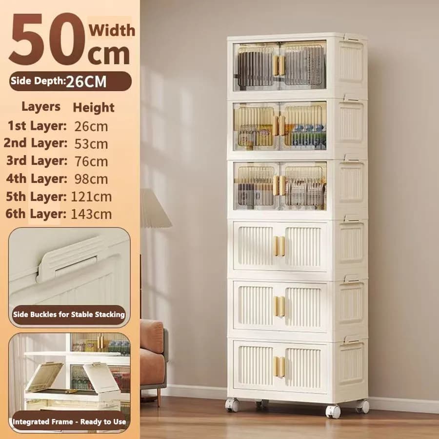 Children's Folding Wardrobe Storage Cabinet