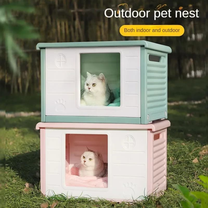 All-Season Pet House with Rainproof Design
