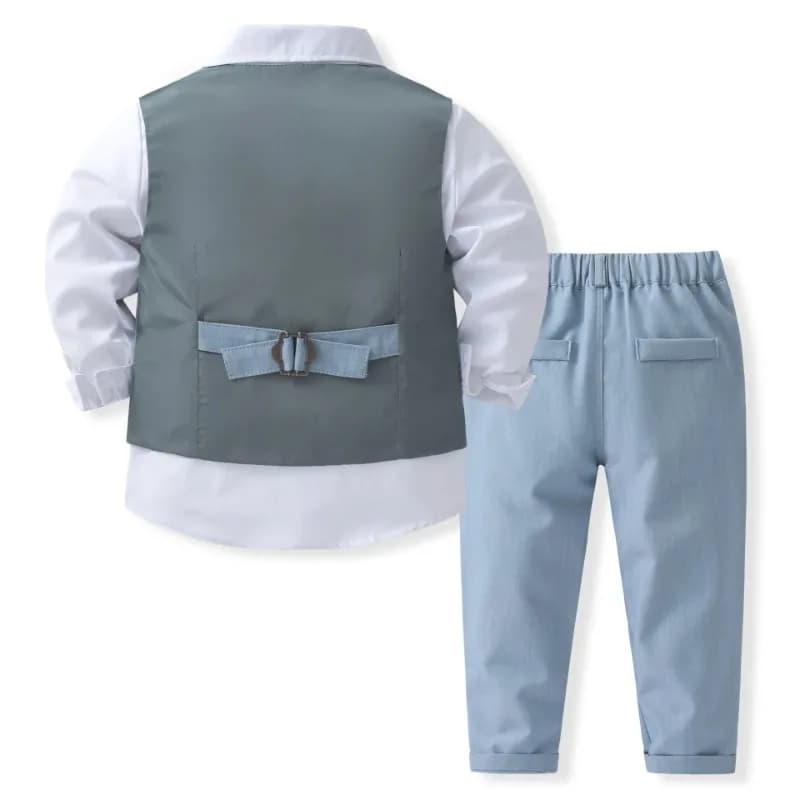 Kids Solid Formal Cotton Suit 1-6 Years