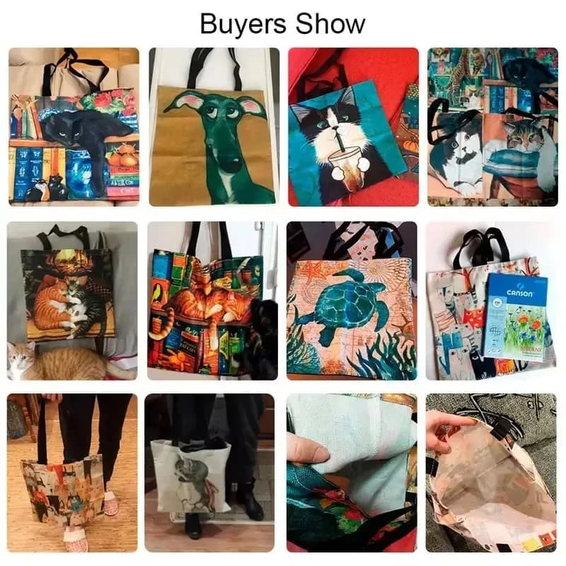 Personalized Fabric Photo Text Logo Tote Bag