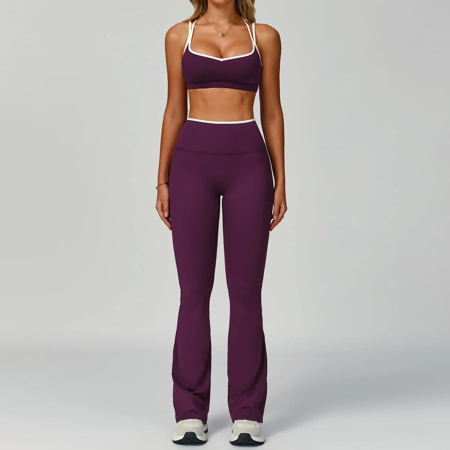 Yoga Sets 2 Pieces Workout Outfits Gym Tracksuit Fitness Sportswear High Waist Leggings Sports Bra Athletic Wear Women Clothes