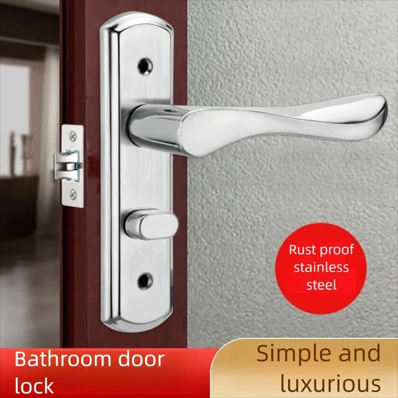 Bathroom Door Lock With Aluminum Alloy Handle