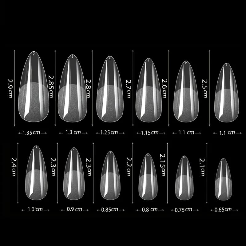 Almond Soft Gel Nail Tips Variety Pack
