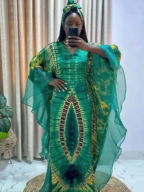 African Ankara Kaftan Maxi Dress