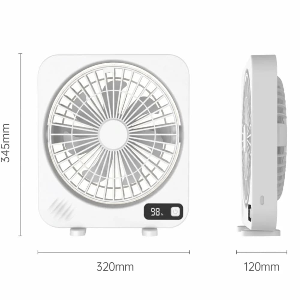 Portable Desktop Fan with LED Display