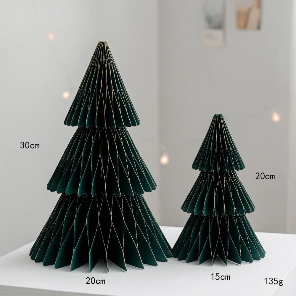 Christmas Paper Tree Ornament Desktop Decor New Year Home Ins Decor home office home decor accessories outdoor
