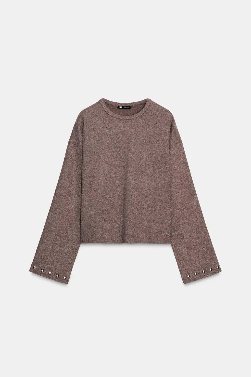 Knitted Sweater and Pleated Skirt Set
