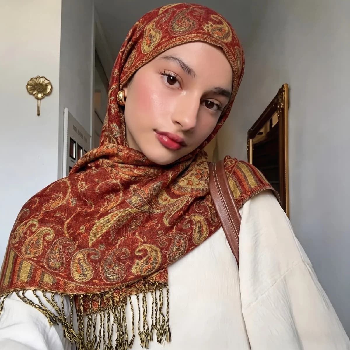Pashmina Botanical Print Scarf Wrap Shawl