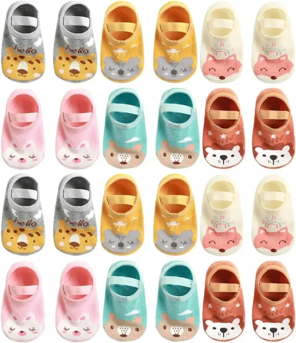Kids Non-Skid Toddler Socks with Grip Sole