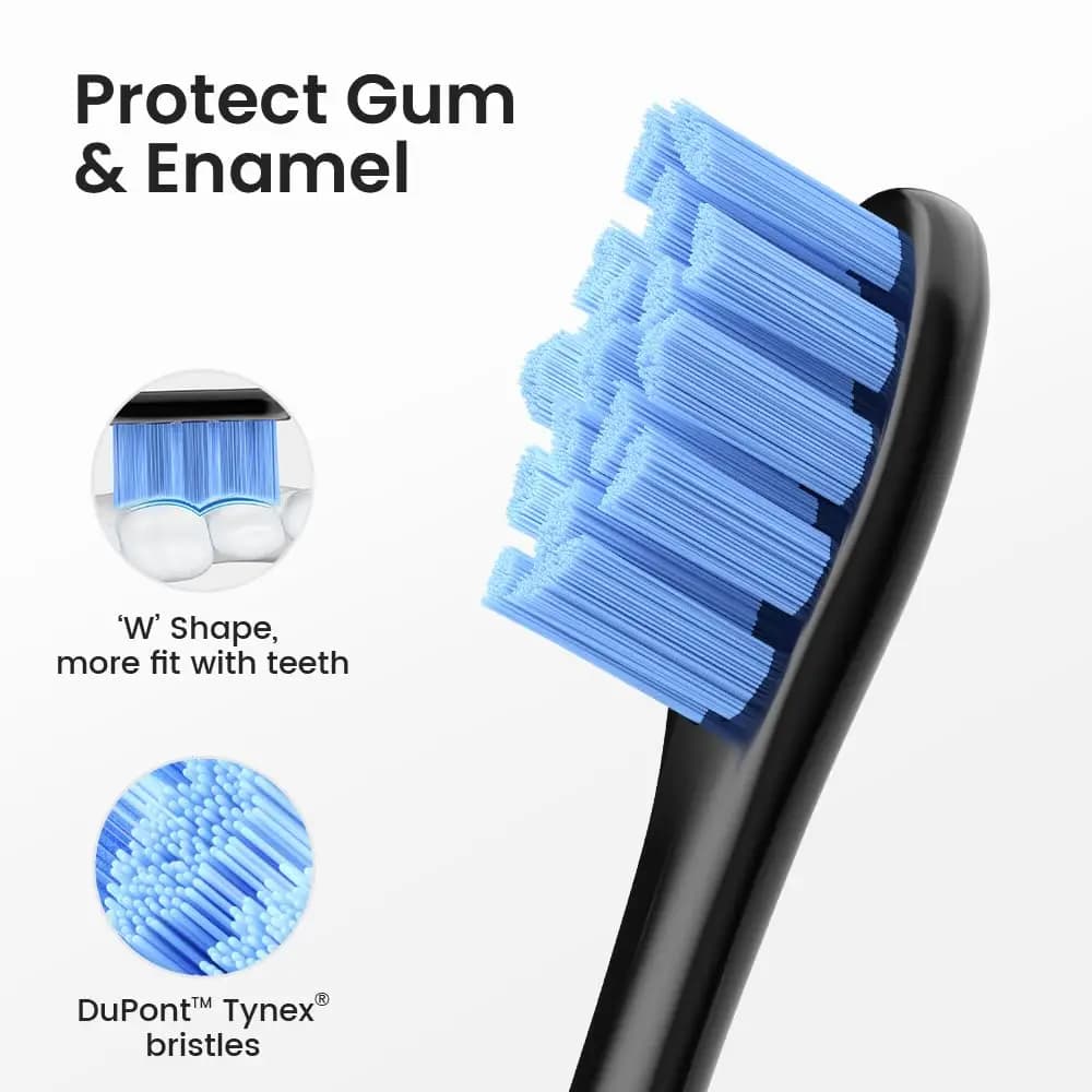 Electric Toothbrush With 3 Heads And 5 Modes