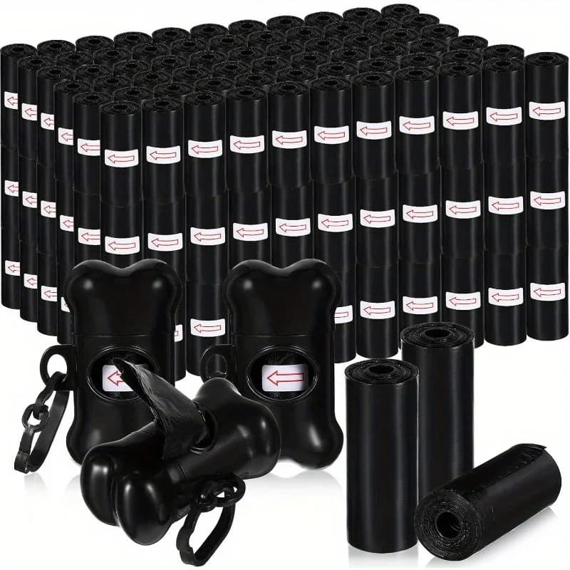 150 Count Dog Poop Bags + 1 bone Pet Waste Bags for Poop  Dispenser Doggie Poop Bags for Home Outdoor Puppy Walking and Travel,