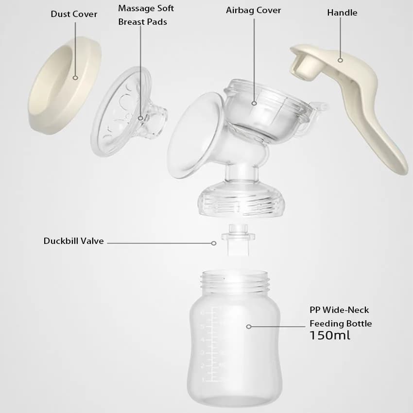 Manual Breast Pump with Piston System