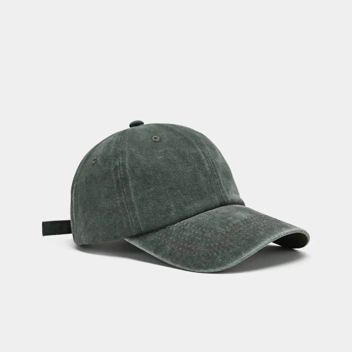 Washed Cotton Snapback Baseball Cap