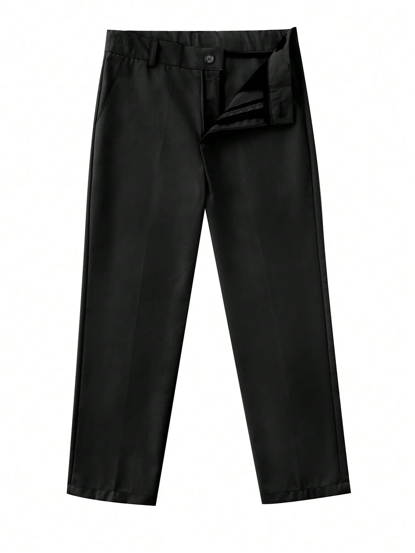 Boy Black Single Breasted School Uniform Pants