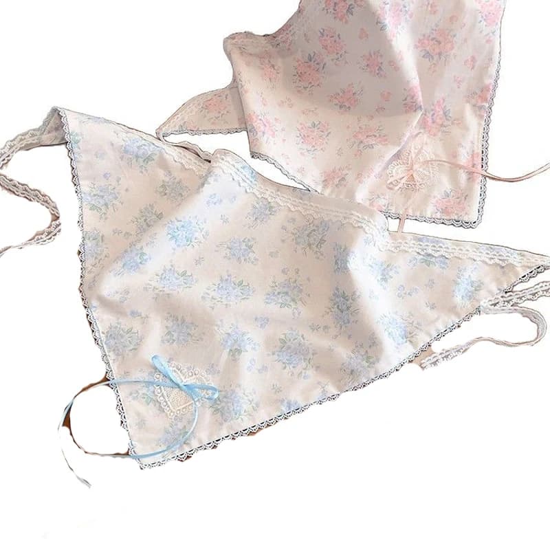 Women's Lace Floral Hair Bow Scarf