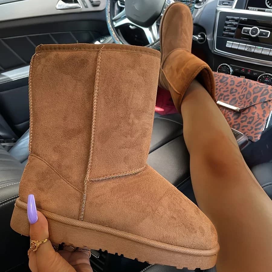 Solid Color Non-Slip Winter Boots