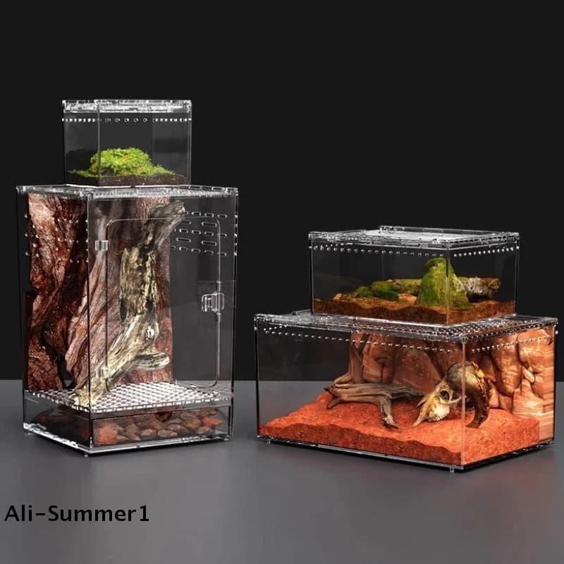 Transparent Acrylic Reptile Breeding Terrarium Box