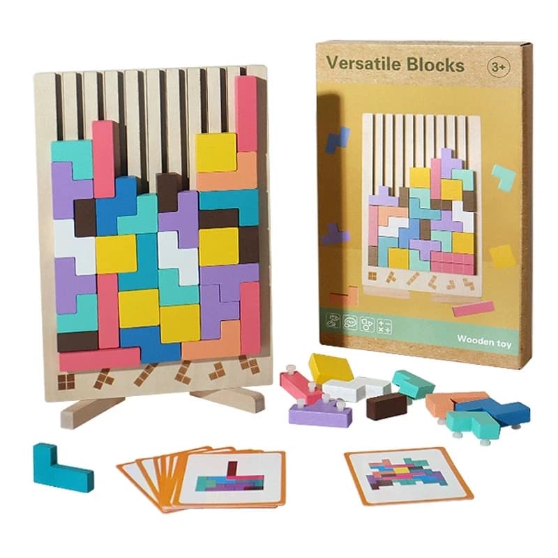 Wooden 3D Russian Blocks Puzzle Toy