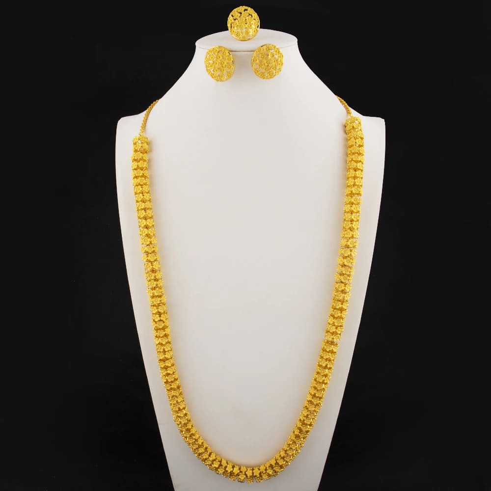 Women’s Jewelry Set Dubai High-quality Luxury Jewelry New Trendy African Women Jewelry Brazilian Bold Jewelry Set Wholesale