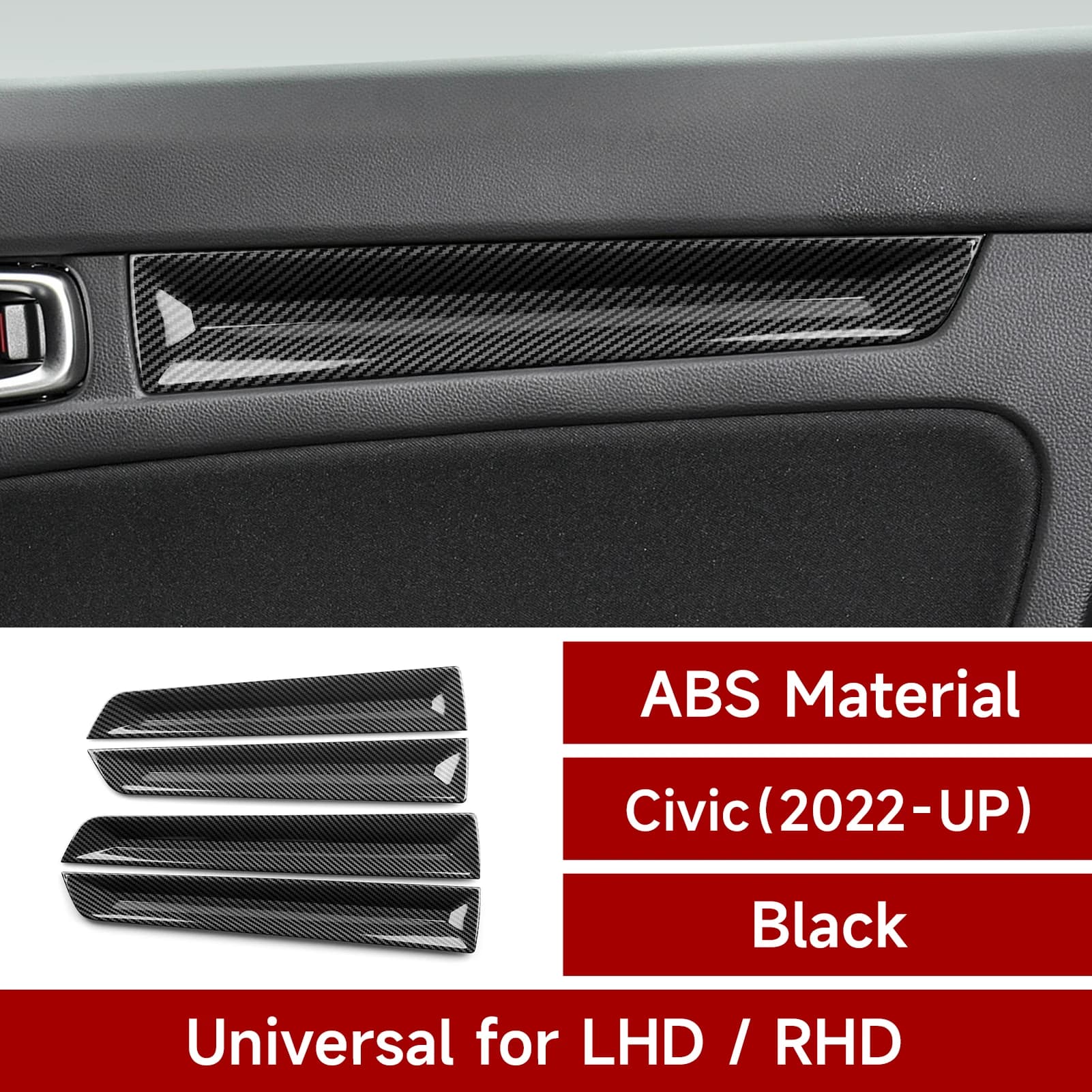 Honda Civic 11th Gen Carbon Fiber Door Trim