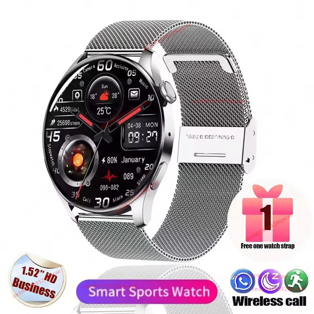 2026 New Smart Watch Men AMOLED HD Screen GPS Motion Trajectory Heart Rate Bluetooth Calls SmartWatch IP68 Waterproof Watch Ht30