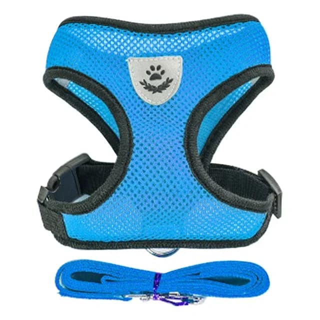Adjustable Mesh Pet Harness Vest with Leash