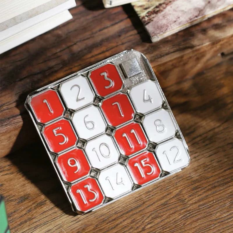 Metal Brain Teaser Number Slide Puzzles