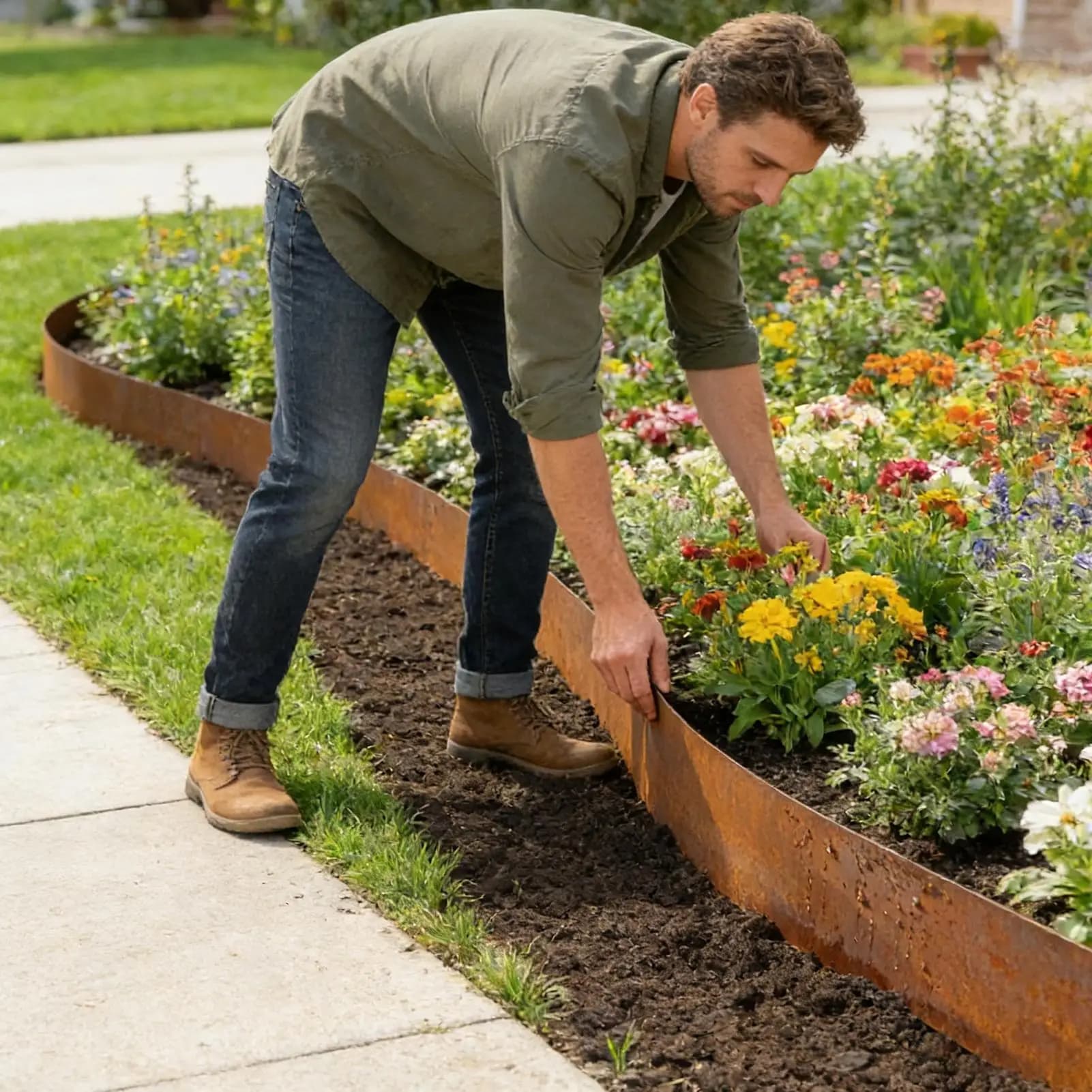 Metal Garden Border Lawn Edging