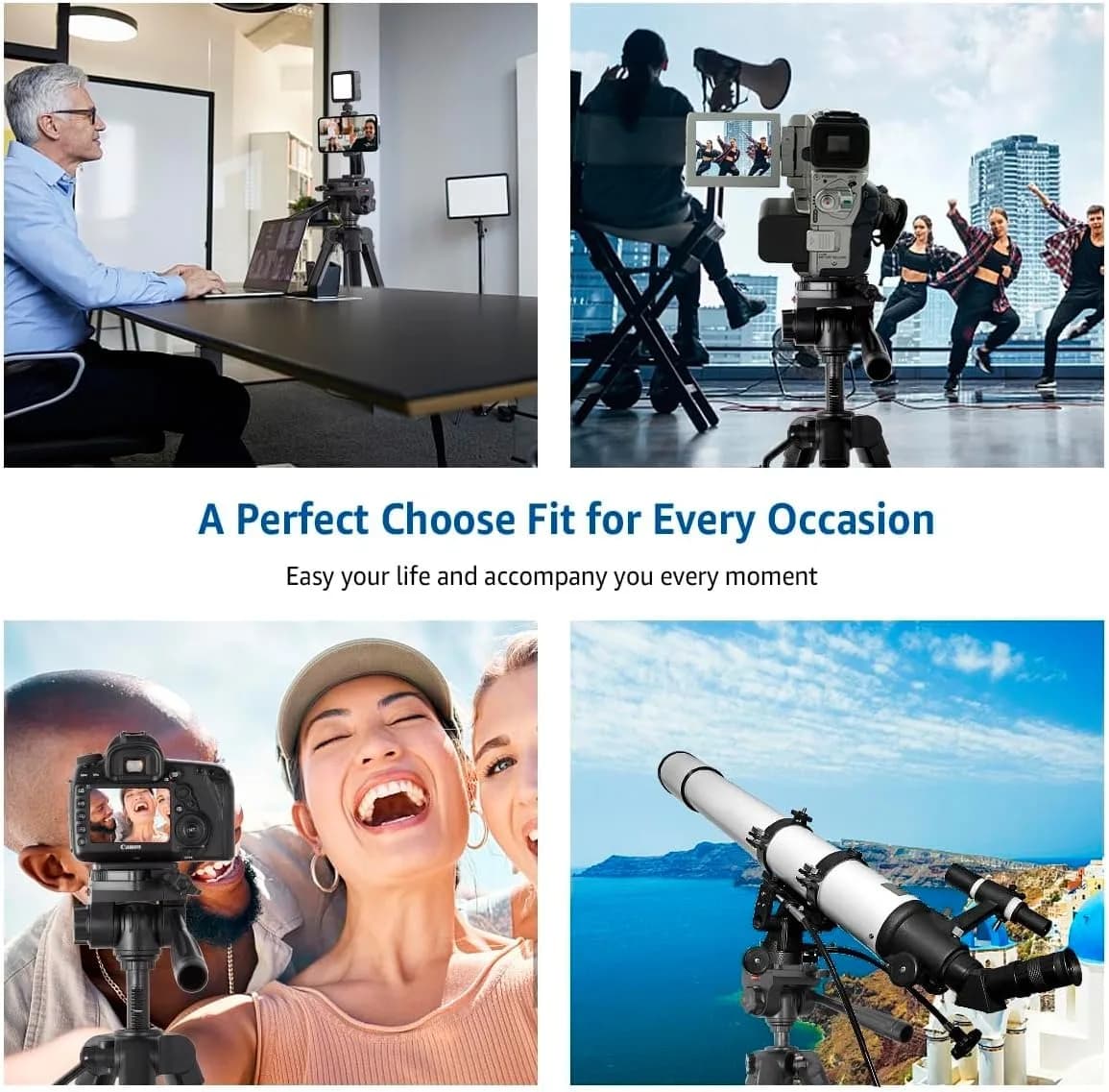 Heavy Duty Camera Tripod With Phone Holder
