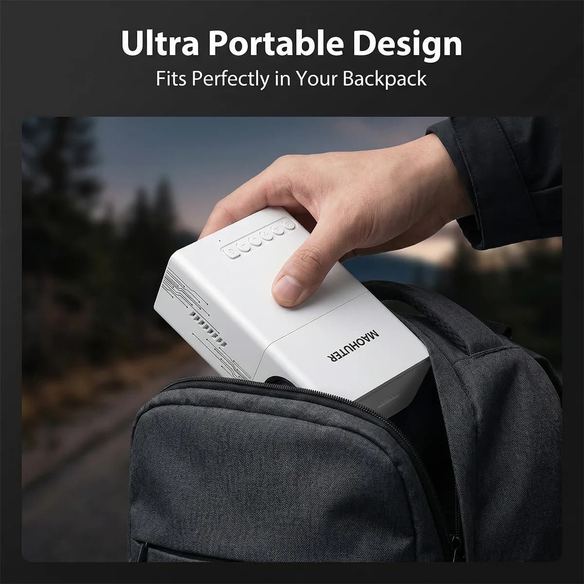 HD Mini Projector with Built-In Speaker