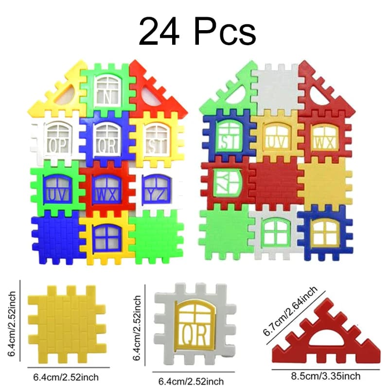 Colored Plastic Building Blocks Puzzle Toys