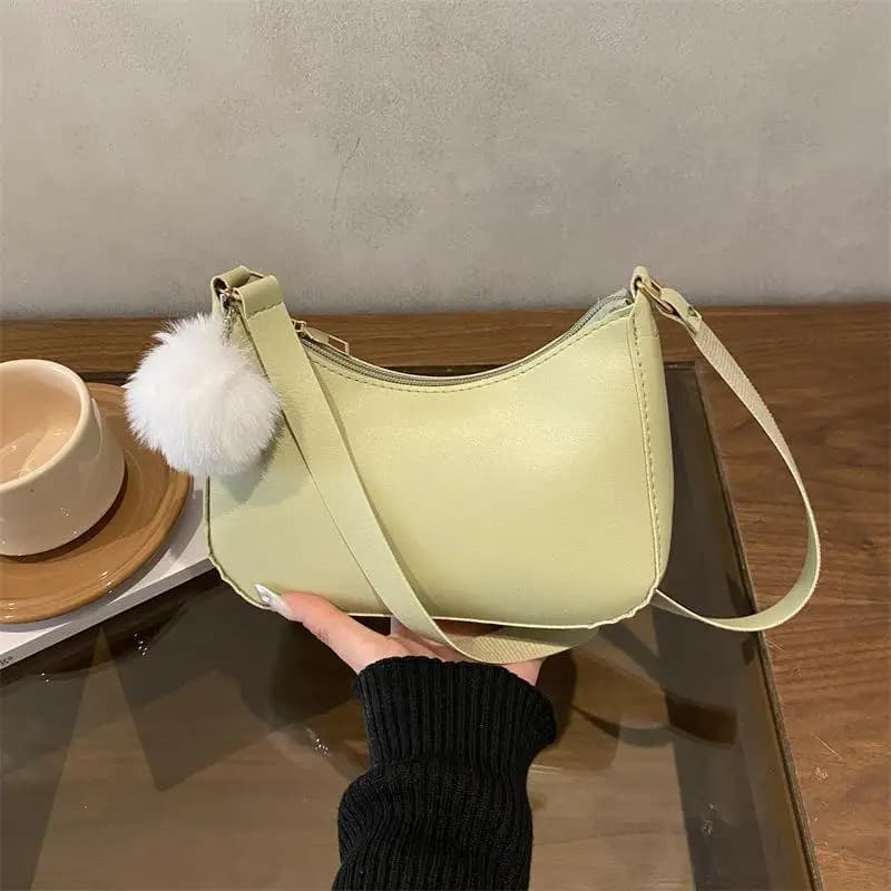 Fashionable And Trendy Solid-color Handbag, Simple And New Small Square Bag, Stylish And High-quality Single-shoulder Armpit Bag