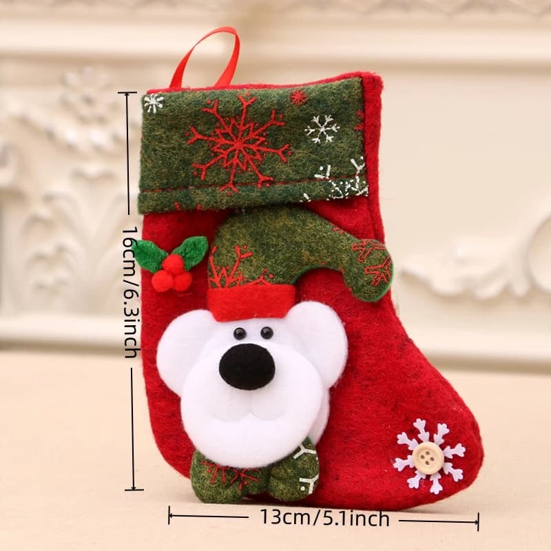6-Pack 3D Christmas Stockings
