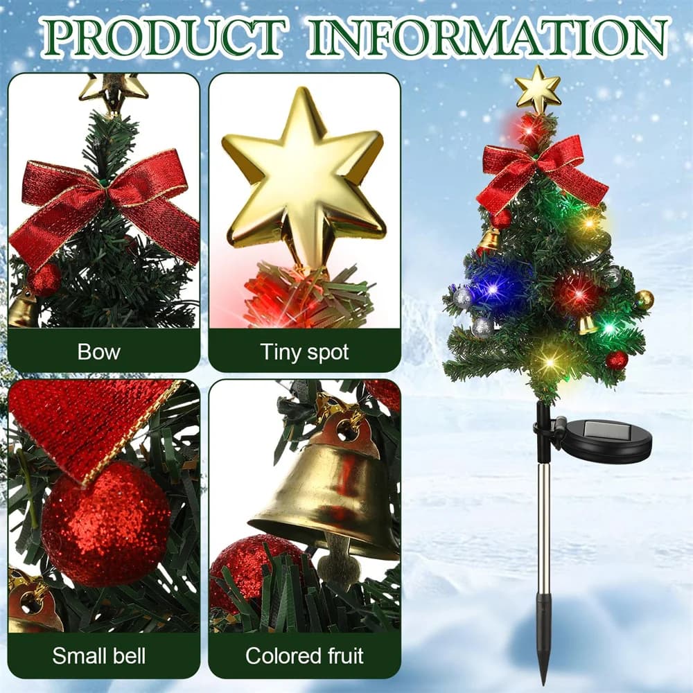 Solar Christmas Tree Floor Lights