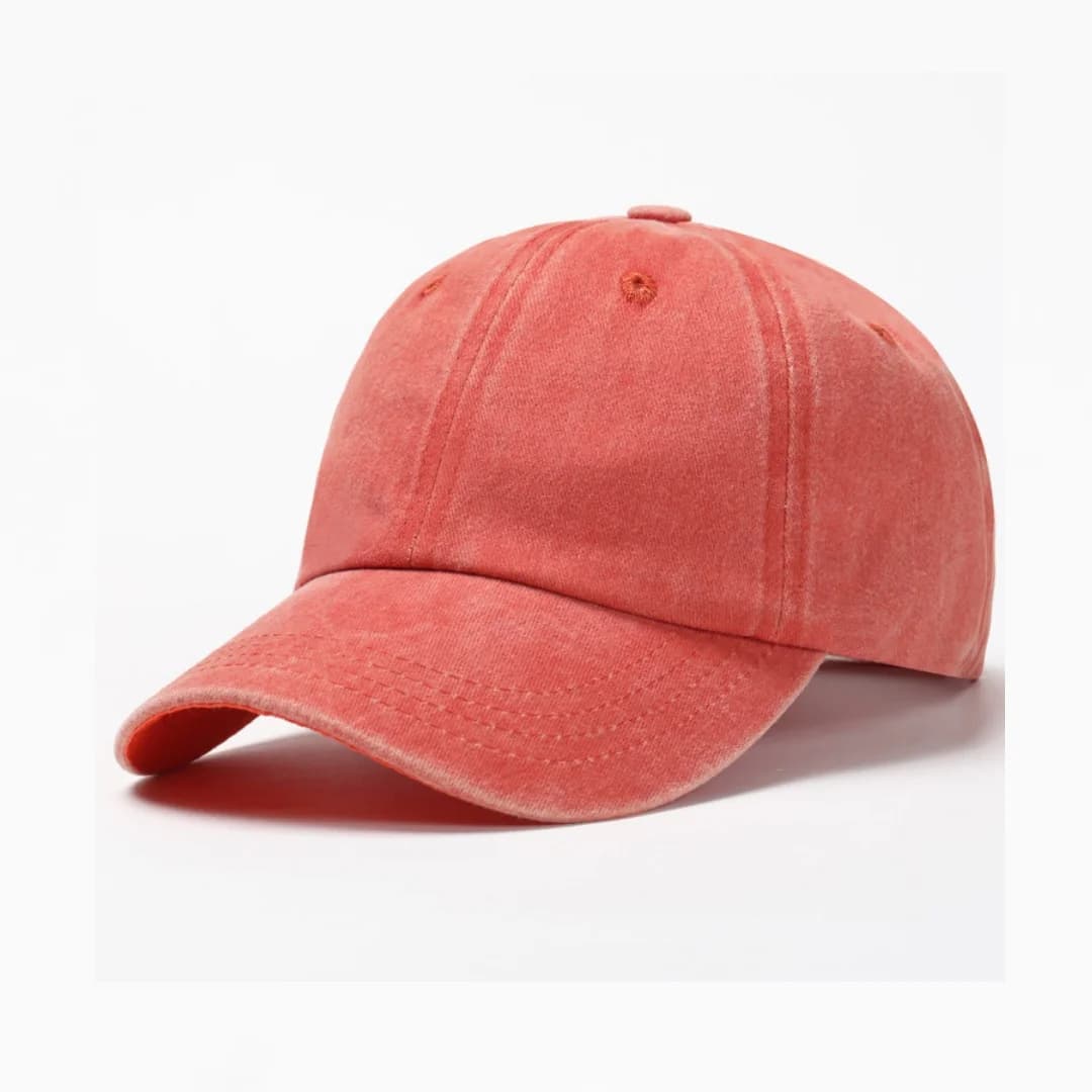Washed Cotton Snapback Baseball Cap