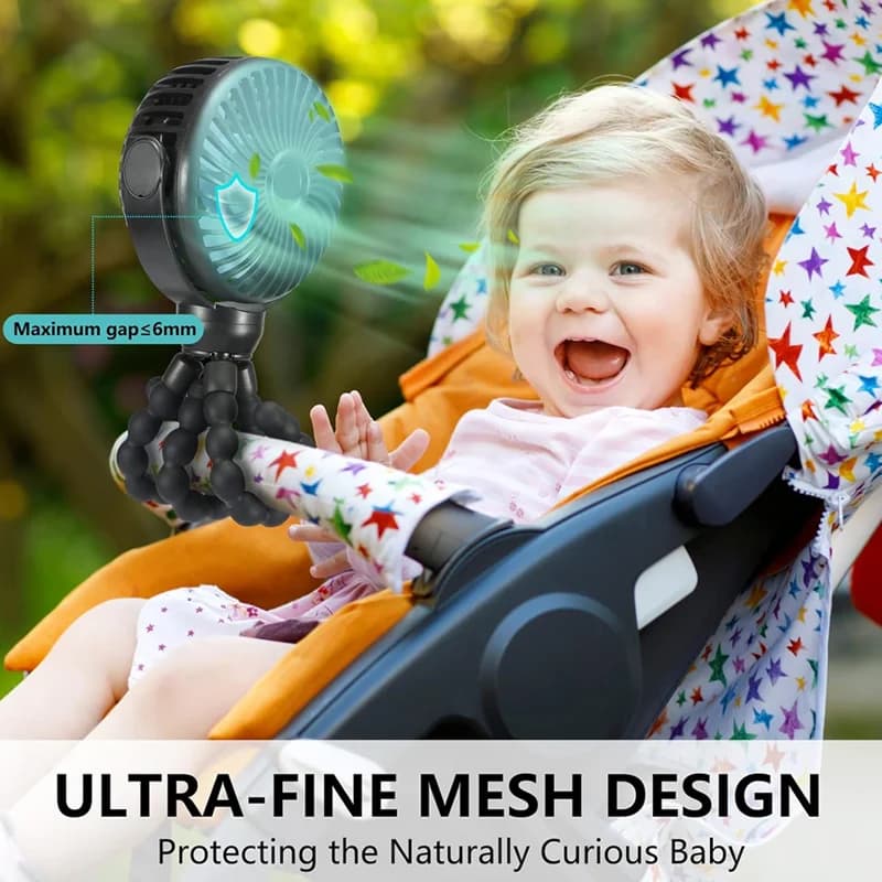 Portable Tripod Fan with USB Charging