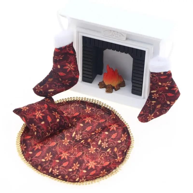 Miniature Christmas Stocking Set for Dollhouses