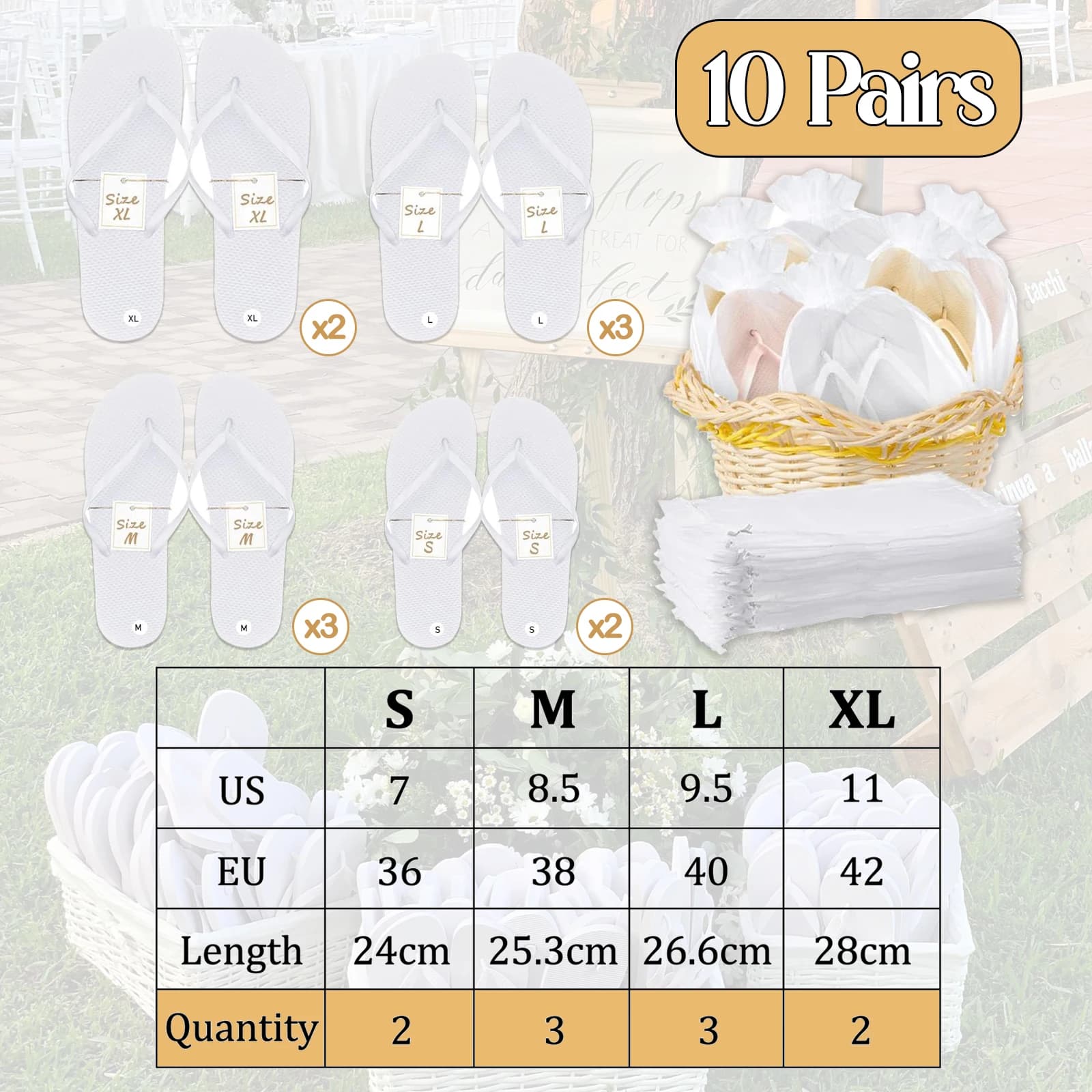 Bulk Flip-Flops for Wedding and Party Guests