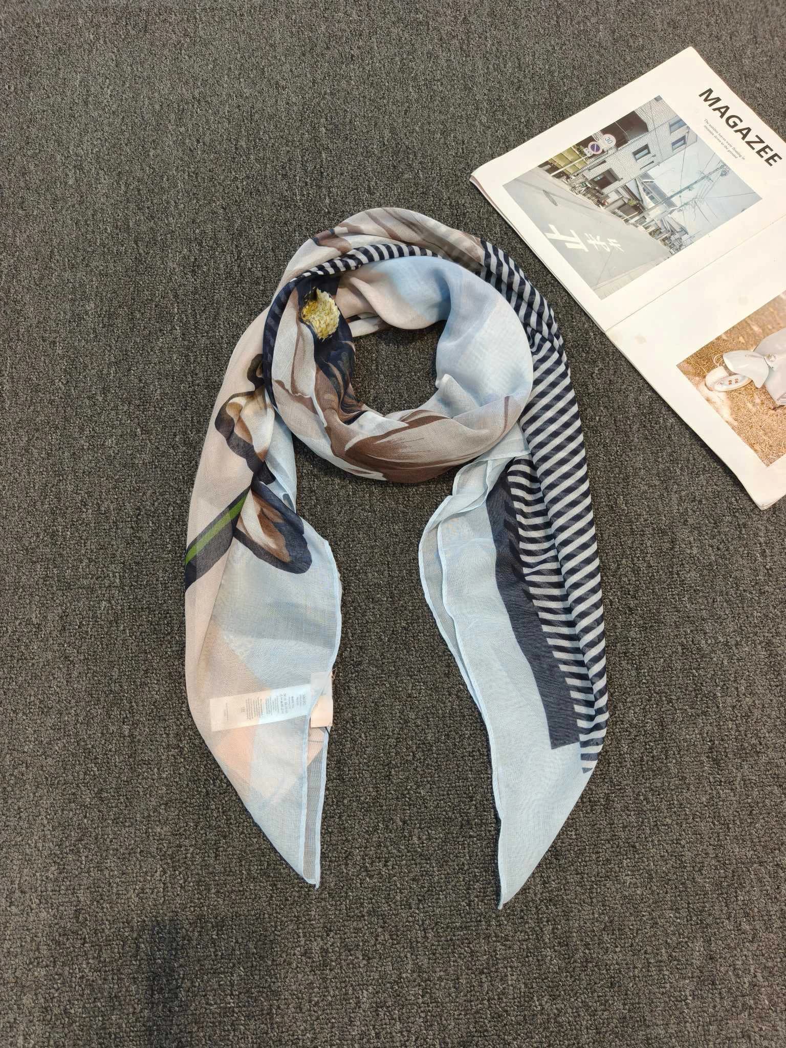 European, American, Italian original scarf with printed temperament, versatile shawl, sun shading, warm and soft new style 11