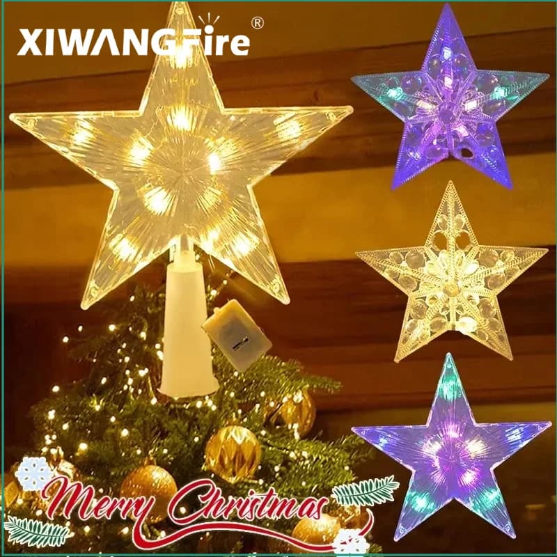 LED Christmas Tree Top Star Light