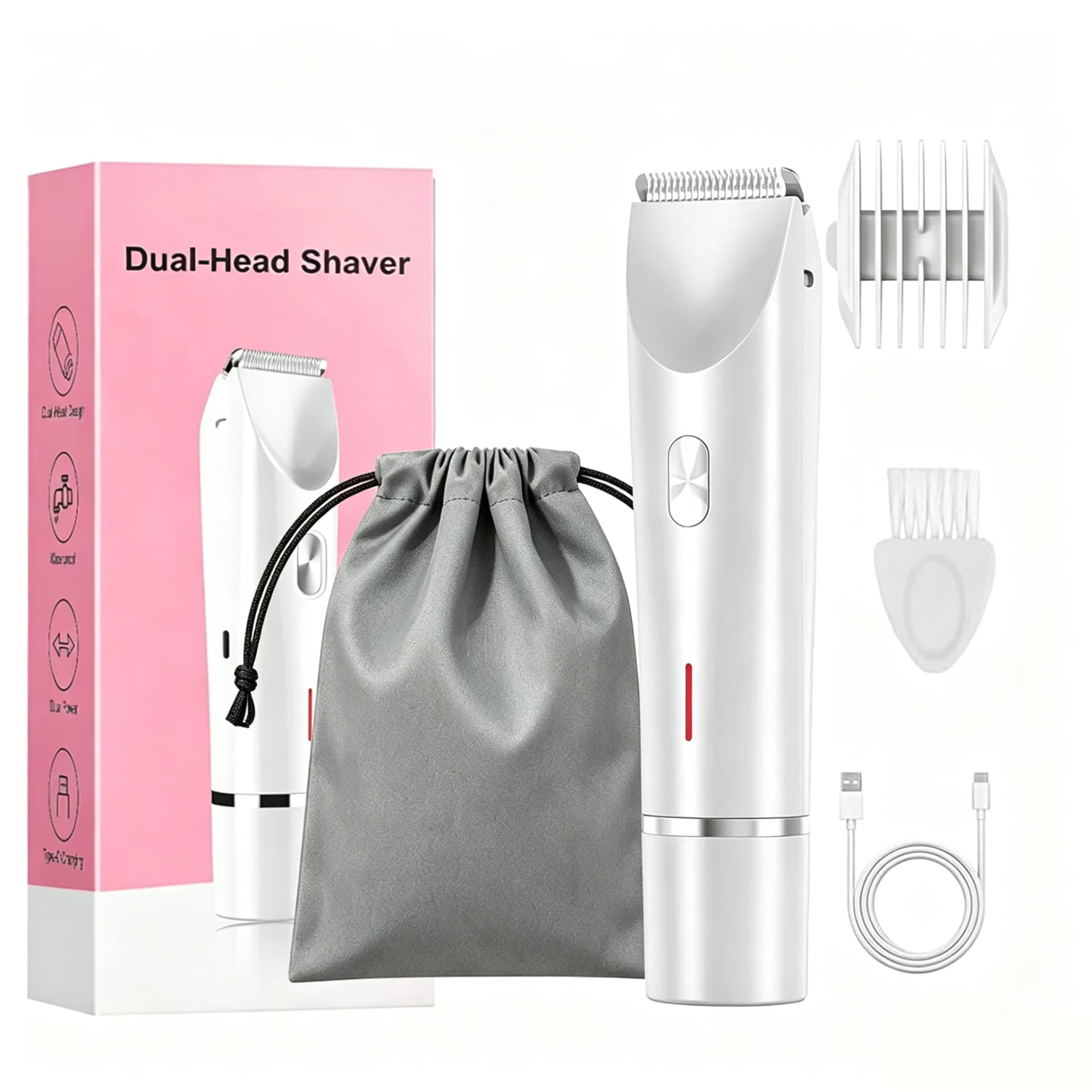 Women's Dual-Blade Electric Body Hair Trimmer