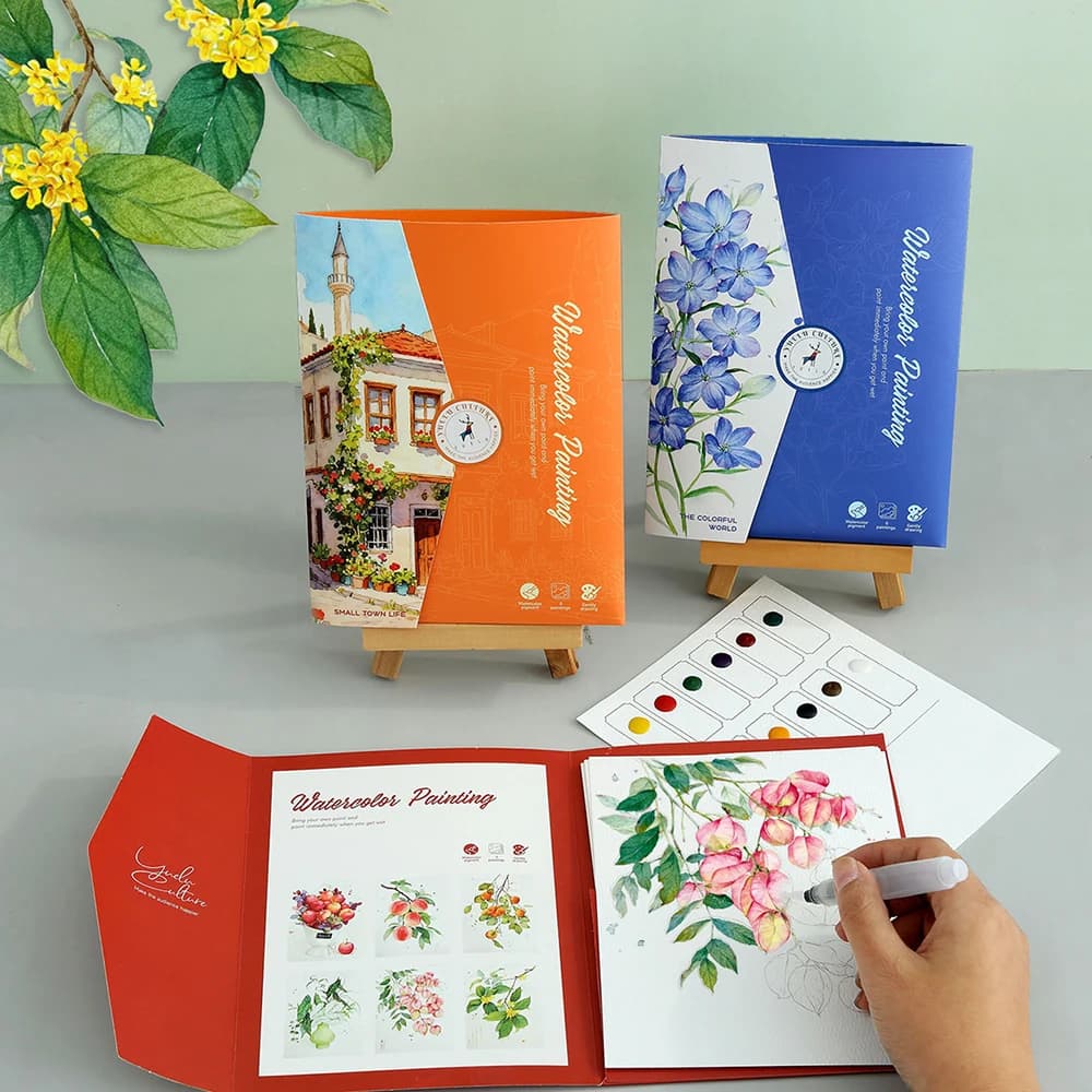 Watercolor Painting Set With Paper and Pen