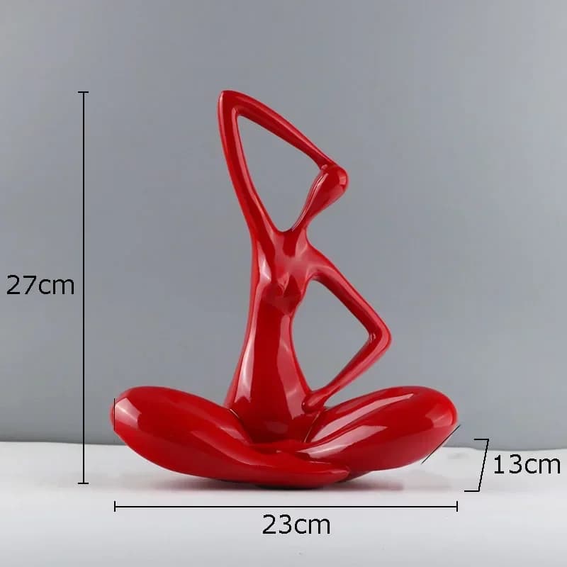 Yoga Figures Statue Abstract Artwork Ornaments Desk Decoration Minimalist Yoga Character Resin Sculpture Modern Home Decor