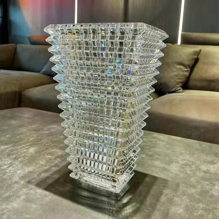 Crystal Glass Vase for Dried Flowers