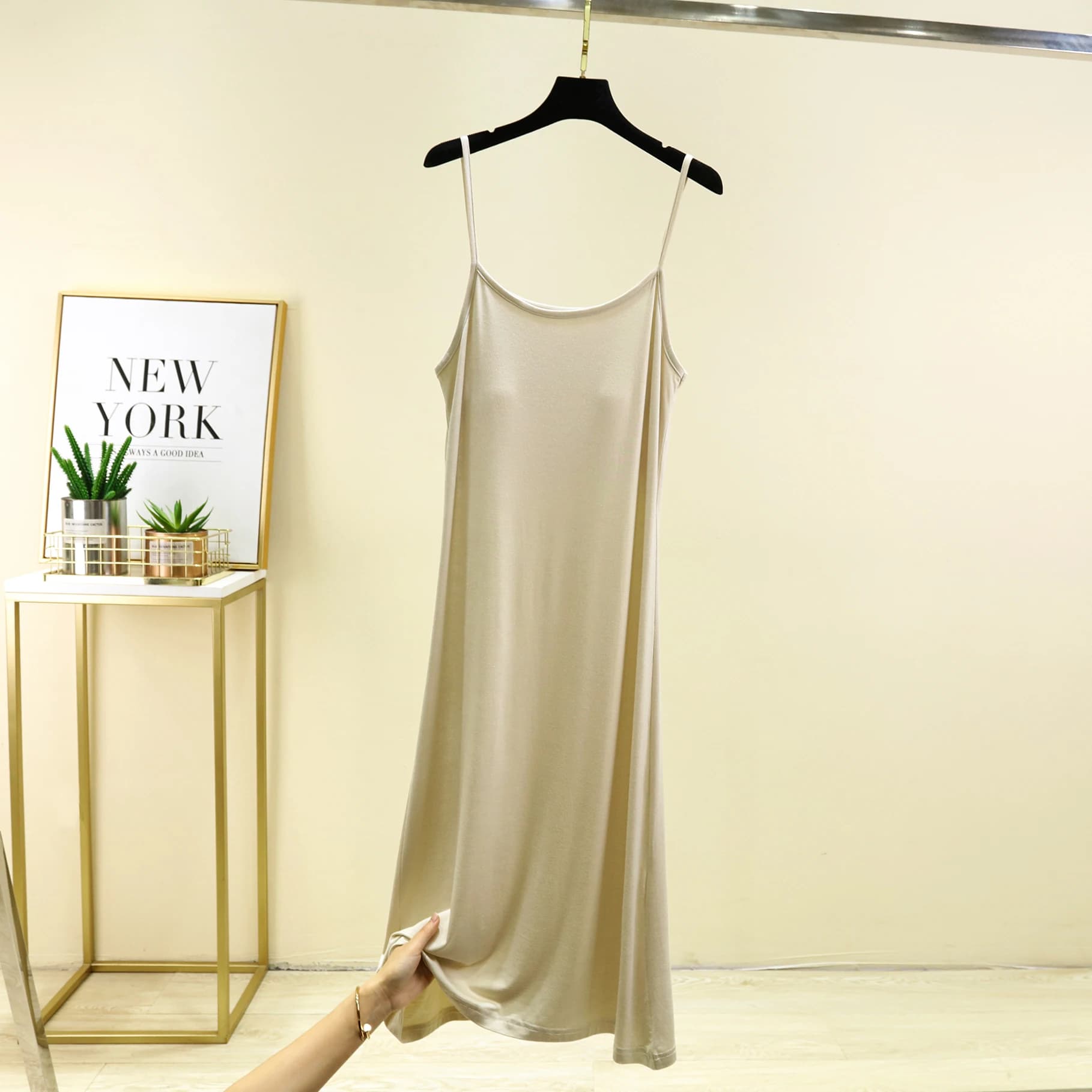 Modal Midi Dress with Built-in Bra
