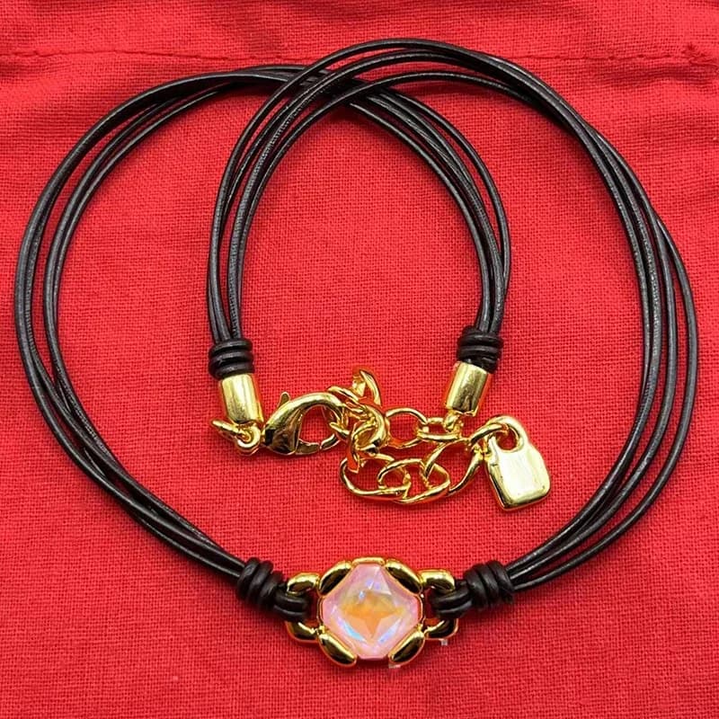 Crystal Pendant Necklace and Bracelet Set