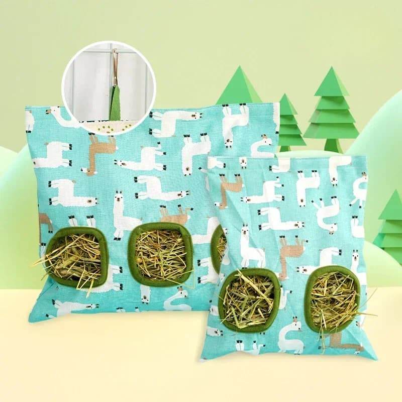Hanging Hay Feeder Bag for Small Pets