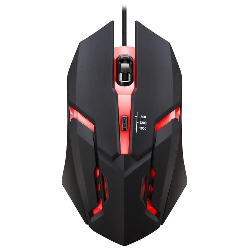 Ergonomic Wired Gaming Mouse with RGB Lighting